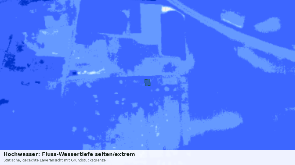 Statische Kartenansicht: Hochwasser: Fluss-Wassertiefe selten/extrem