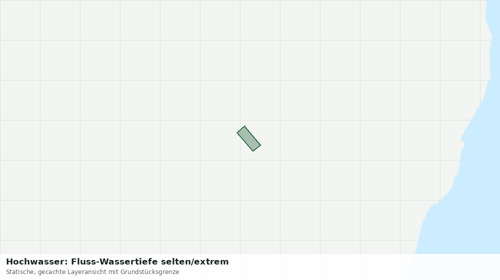 Statische Kartenansicht: Hochwasser: Fluss-Wassertiefe selten/extrem