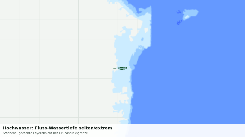 Statische Kartenansicht: Hochwasser: Fluss-Wassertiefe selten/extrem