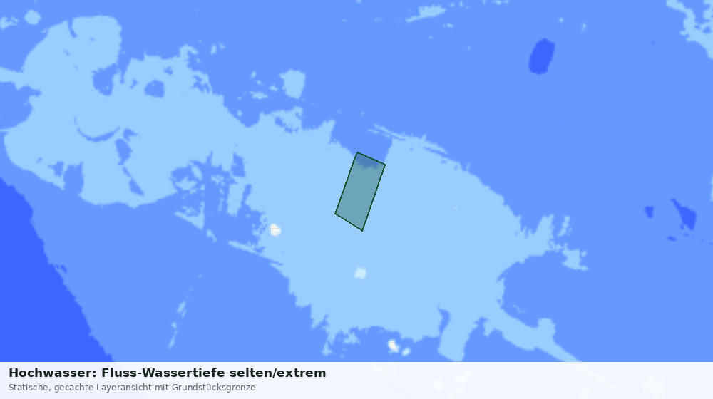 Statische Kartenansicht: Hochwasser: Fluss-Wassertiefe selten/extrem