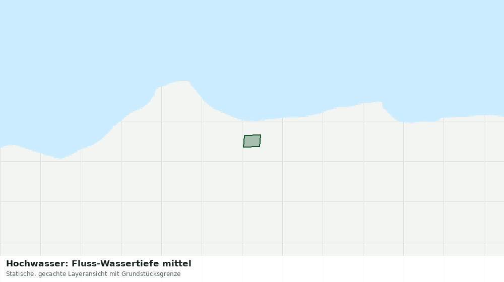 Statische Kartenansicht: Hochwasser: Fluss-Wassertiefe mittel