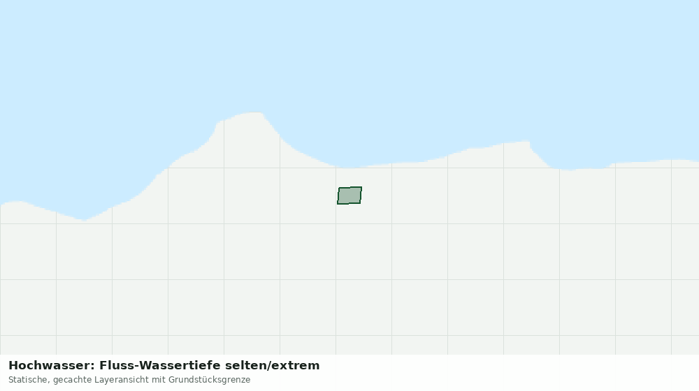 Statische Kartenansicht: Hochwasser: Fluss-Wassertiefe selten/extrem
