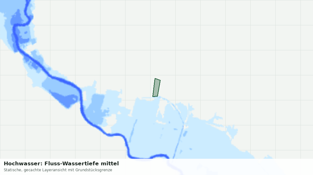 Statische Kartenansicht: Hochwasser: Fluss-Wassertiefe mittel