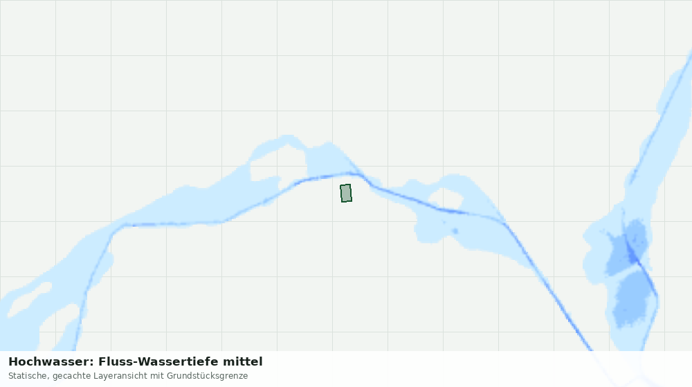 Statische Kartenansicht: Hochwasser: Fluss-Wassertiefe mittel