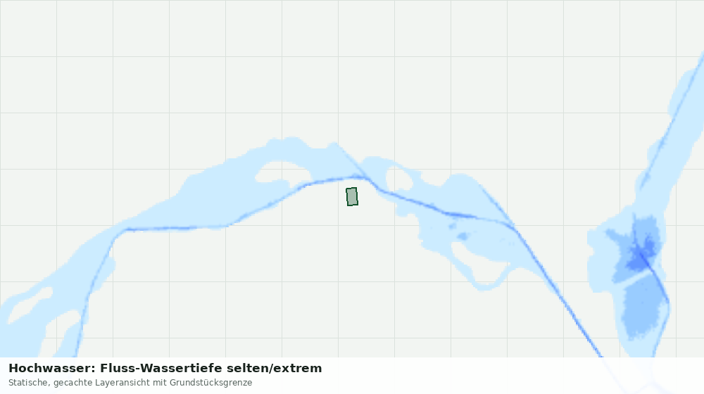 Statische Kartenansicht: Hochwasser: Fluss-Wassertiefe selten/extrem