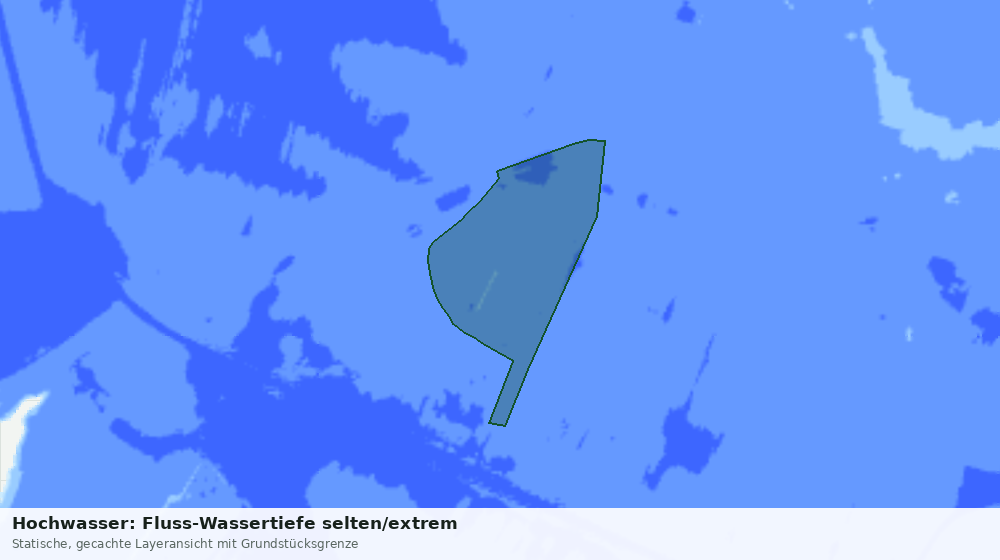 Statische Kartenansicht: Hochwasser: Fluss-Wassertiefe selten/extrem
