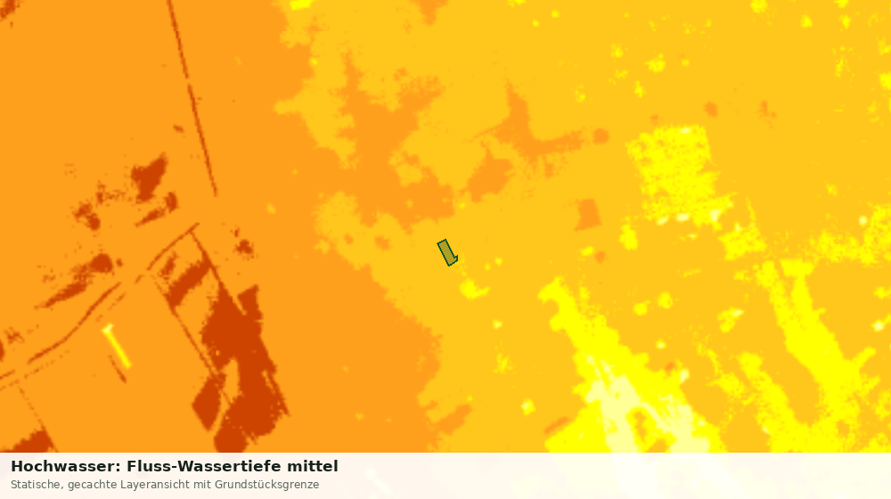Statische Kartenansicht: Hochwasser: Fluss-Wassertiefe mittel