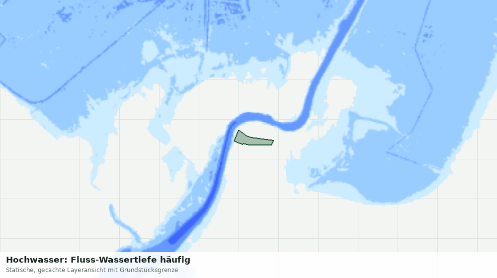 Statische Kartenansicht: Hochwasser: Fluss-Wassertiefe häufig