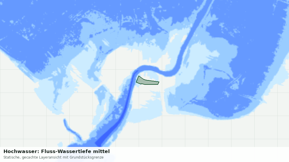 Statische Kartenansicht: Hochwasser: Fluss-Wassertiefe mittel