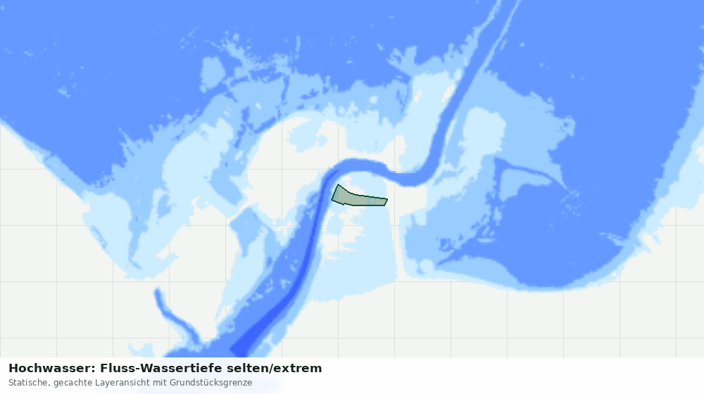 Statische Kartenansicht: Hochwasser: Fluss-Wassertiefe selten/extrem