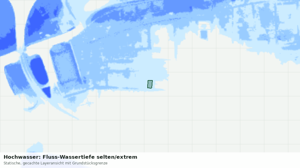 Statische Kartenansicht: Hochwasser: Fluss-Wassertiefe selten/extrem