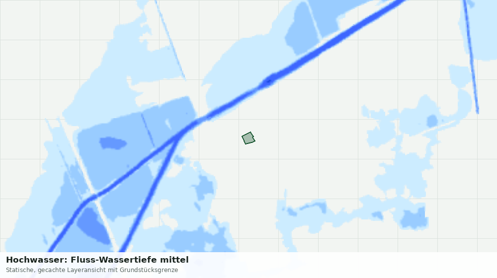 Statische Kartenansicht: Hochwasser: Fluss-Wassertiefe mittel