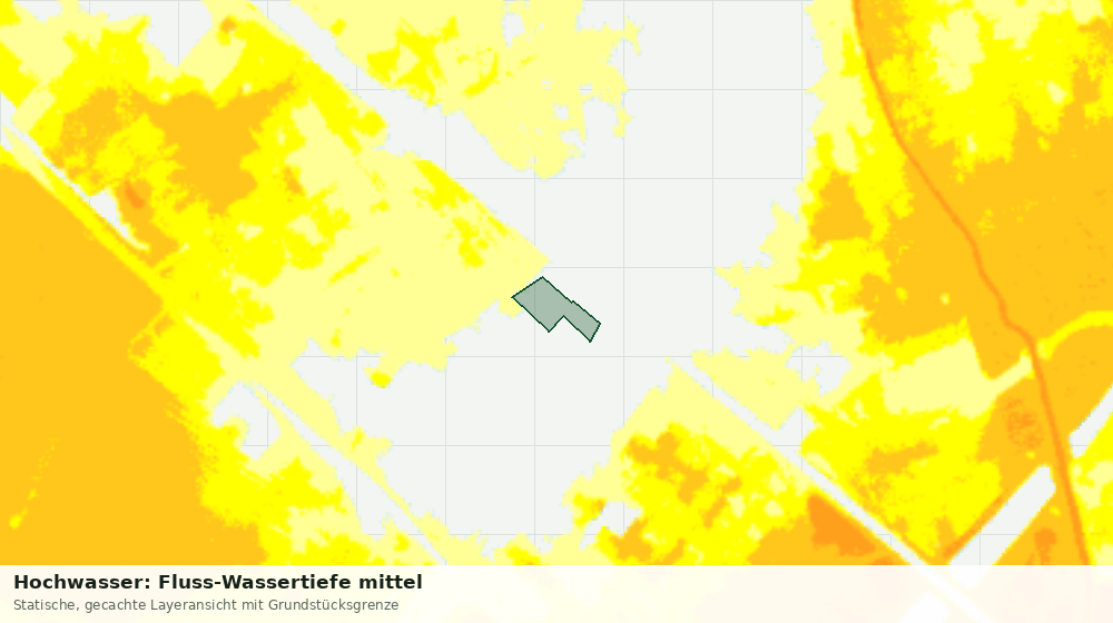 Statische Kartenansicht: Hochwasser: Fluss-Wassertiefe mittel