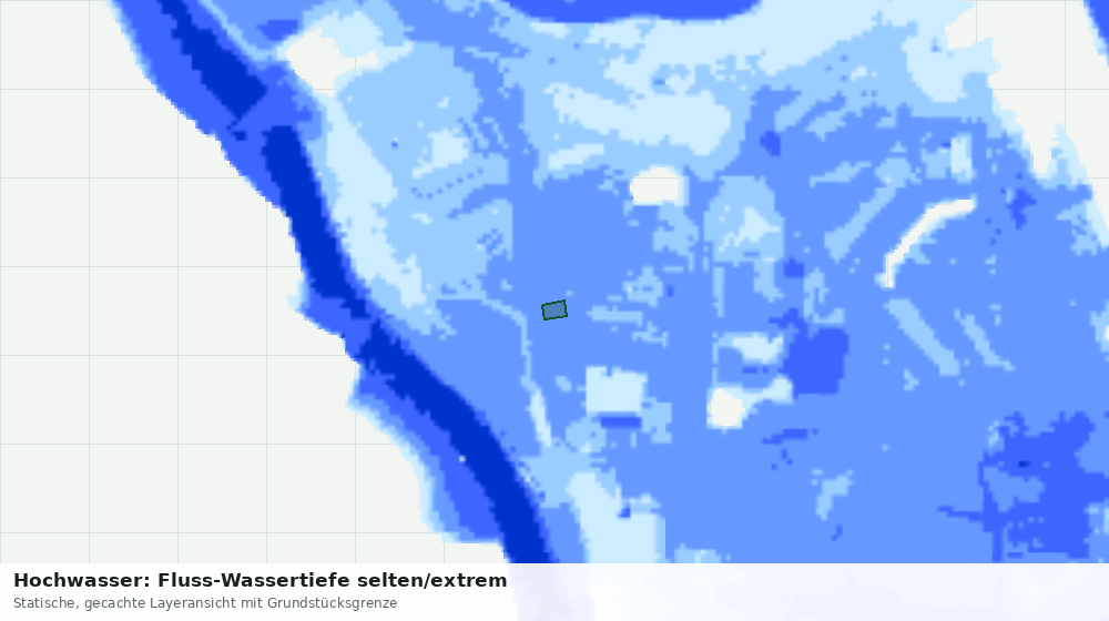 Statische Kartenansicht: Hochwasser: Fluss-Wassertiefe selten/extrem