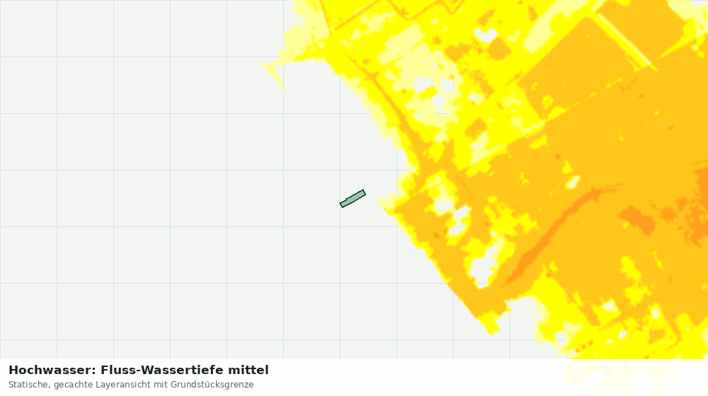Statische Kartenansicht: Hochwasser: Fluss-Wassertiefe mittel