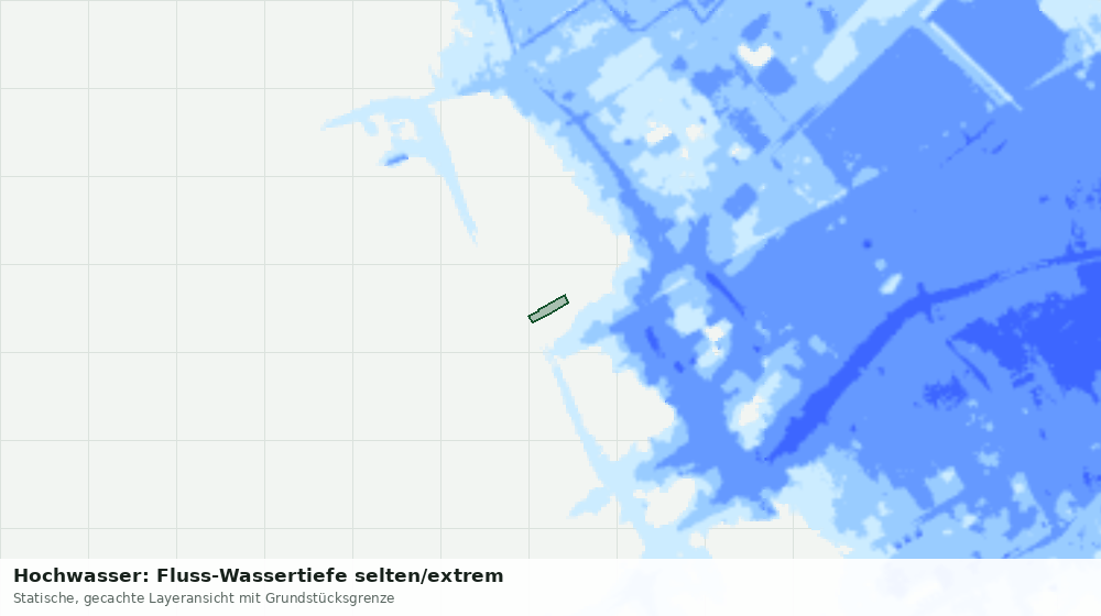 Statische Kartenansicht: Hochwasser: Fluss-Wassertiefe selten/extrem
