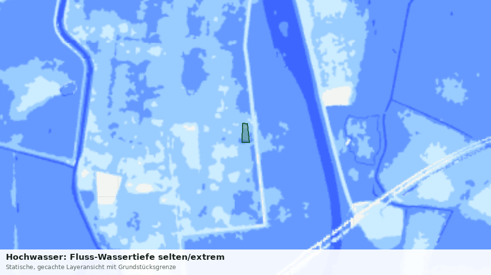 Statische Kartenansicht: Hochwasser: Fluss-Wassertiefe selten/extrem