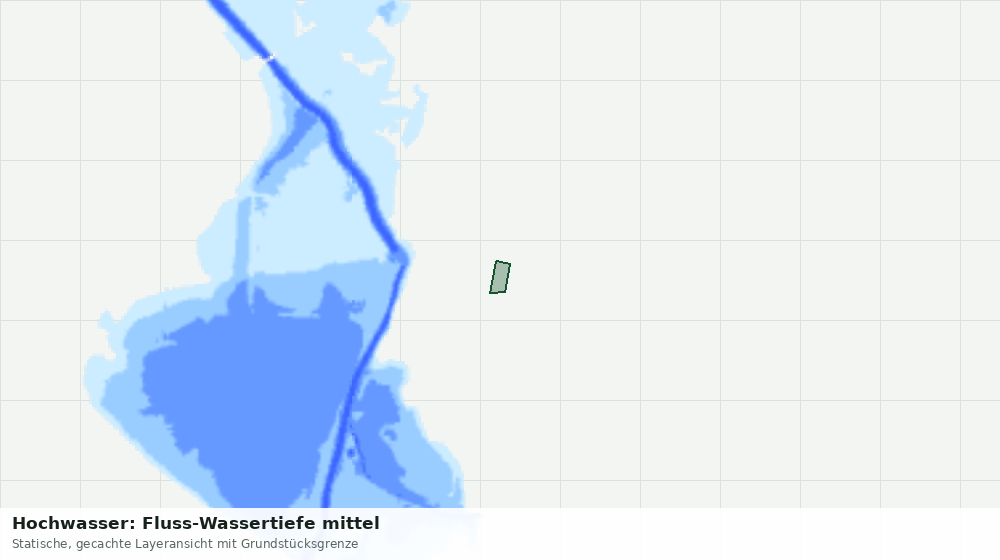 Statische Kartenansicht: Hochwasser: Fluss-Wassertiefe mittel