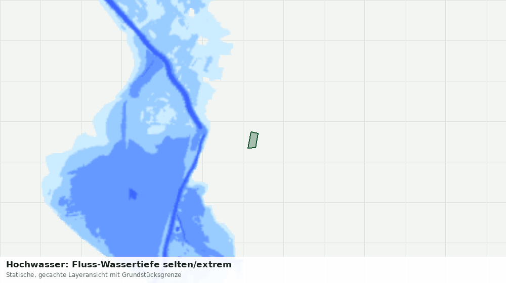 Statische Kartenansicht: Hochwasser: Fluss-Wassertiefe selten/extrem