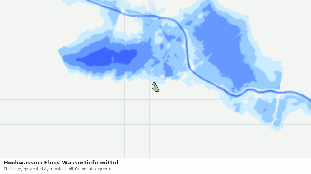 Statische Kartenansicht: Hochwasser: Fluss-Wassertiefe mittel