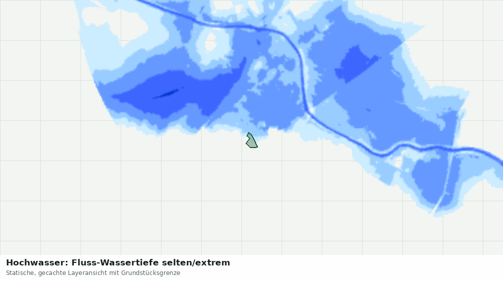 Statische Kartenansicht: Hochwasser: Fluss-Wassertiefe selten/extrem