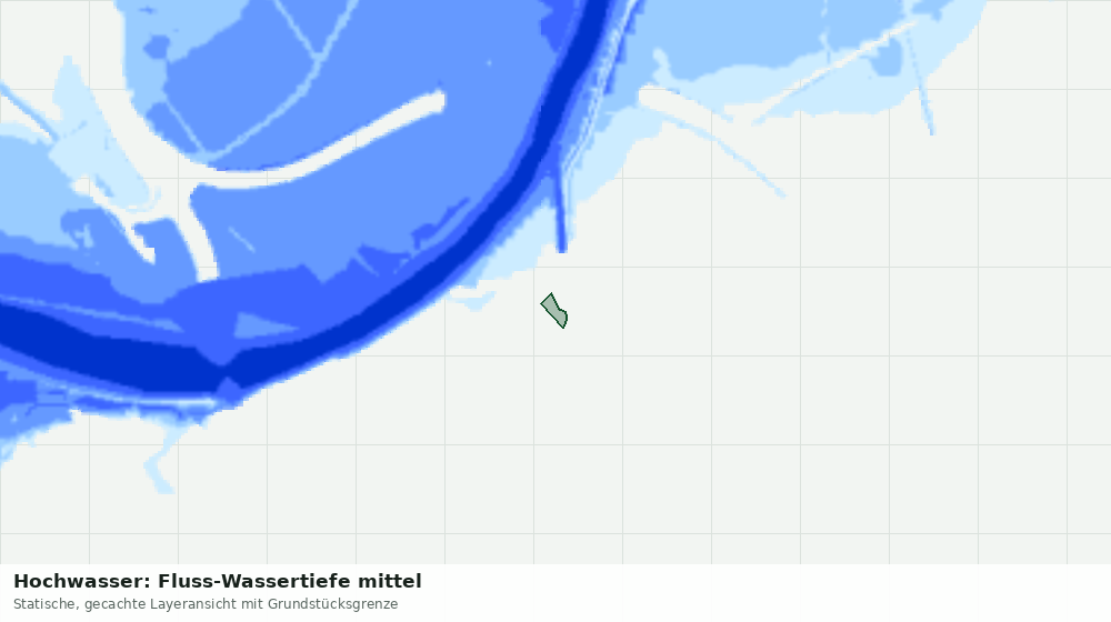 Statische Kartenansicht: Hochwasser: Fluss-Wassertiefe mittel