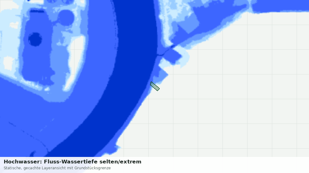 Statische Kartenansicht: Hochwasser: Fluss-Wassertiefe selten/extrem