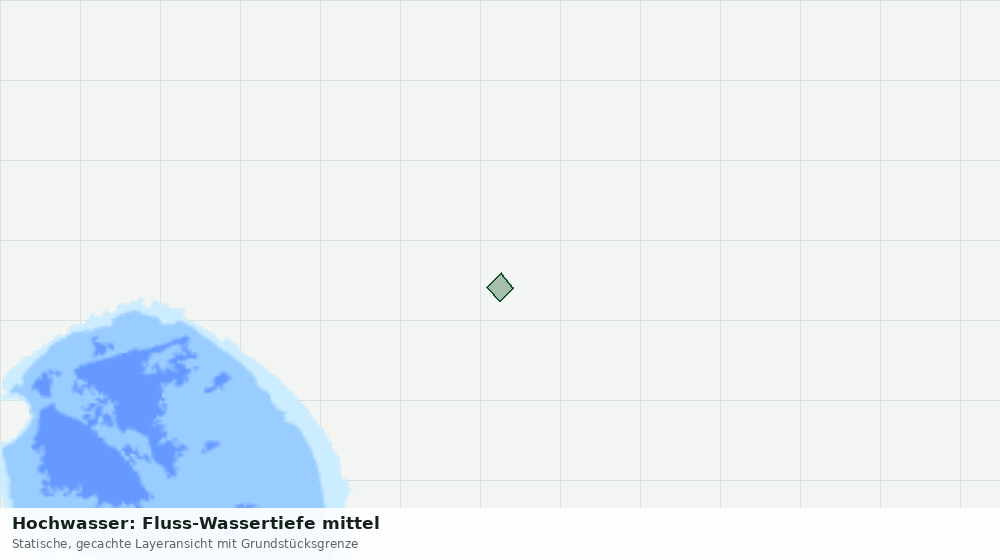 Statische Kartenansicht: Hochwasser: Fluss-Wassertiefe mittel