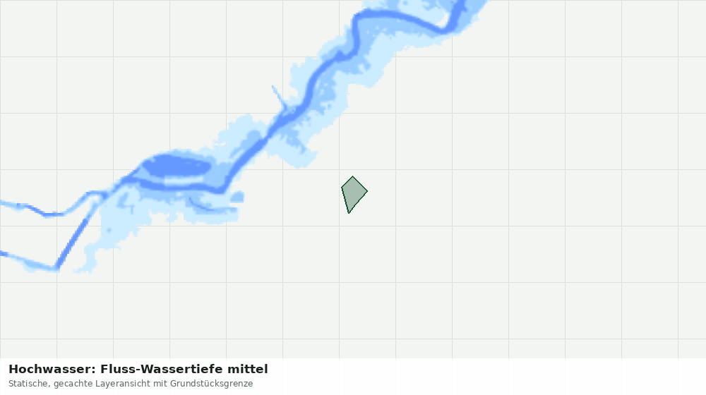 Statische Kartenansicht: Hochwasser: Fluss-Wassertiefe mittel