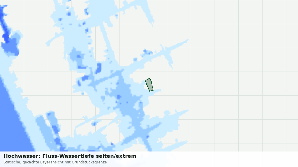 Statische Kartenansicht: Hochwasser: Fluss-Wassertiefe selten/extrem