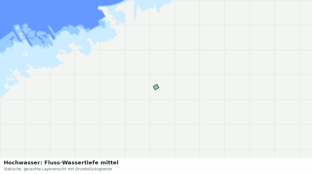Statische Kartenansicht: Hochwasser: Fluss-Wassertiefe mittel