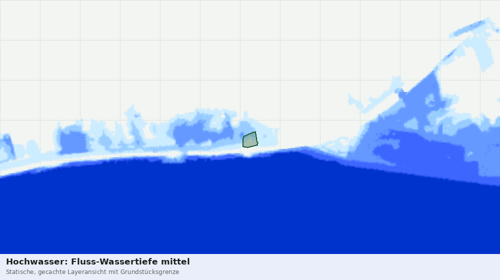Statische Kartenansicht: Hochwasser: Fluss-Wassertiefe mittel
