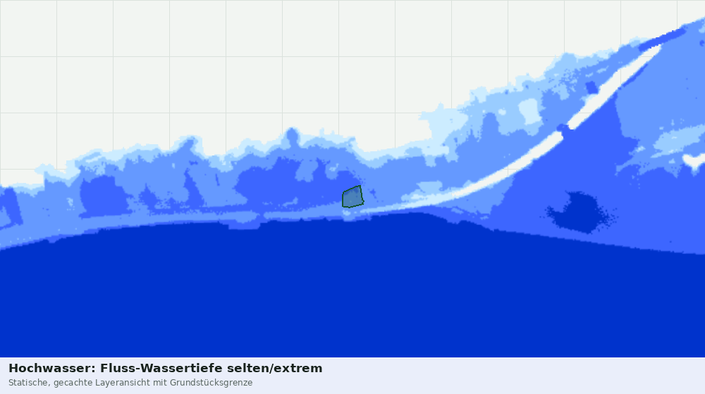 Statische Kartenansicht: Hochwasser: Fluss-Wassertiefe selten/extrem