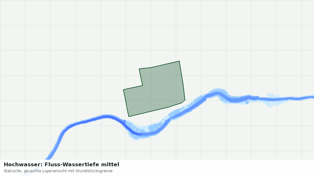 Statische Kartenansicht: Hochwasser: Fluss-Wassertiefe mittel