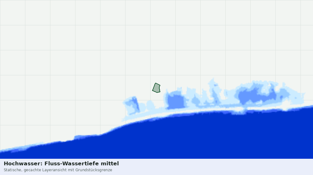 Statische Kartenansicht: Hochwasser: Fluss-Wassertiefe mittel