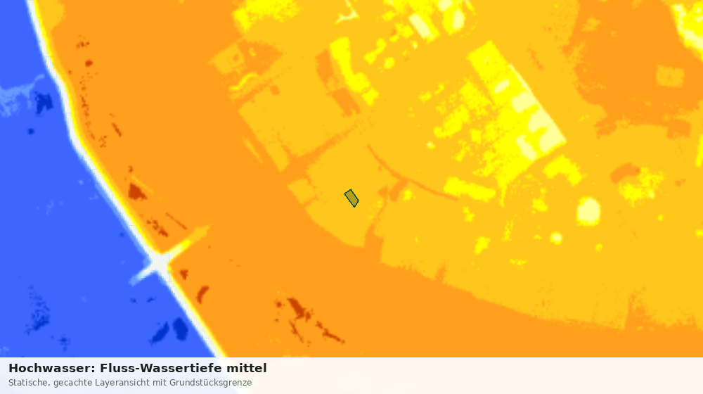 Statische Kartenansicht: Hochwasser: Fluss-Wassertiefe mittel