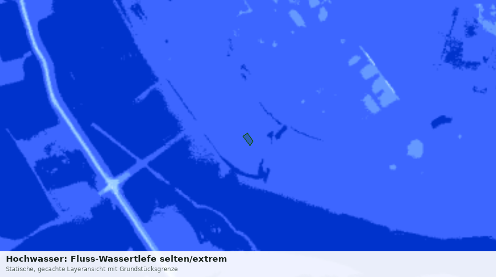 Statische Kartenansicht: Hochwasser: Fluss-Wassertiefe selten/extrem