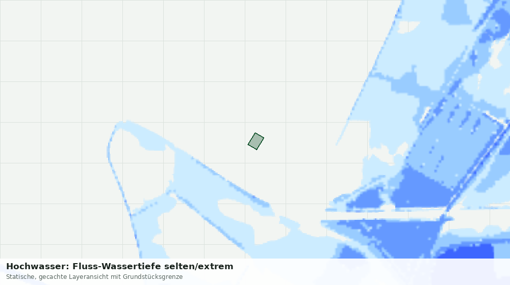 Statische Kartenansicht: Hochwasser: Fluss-Wassertiefe selten/extrem