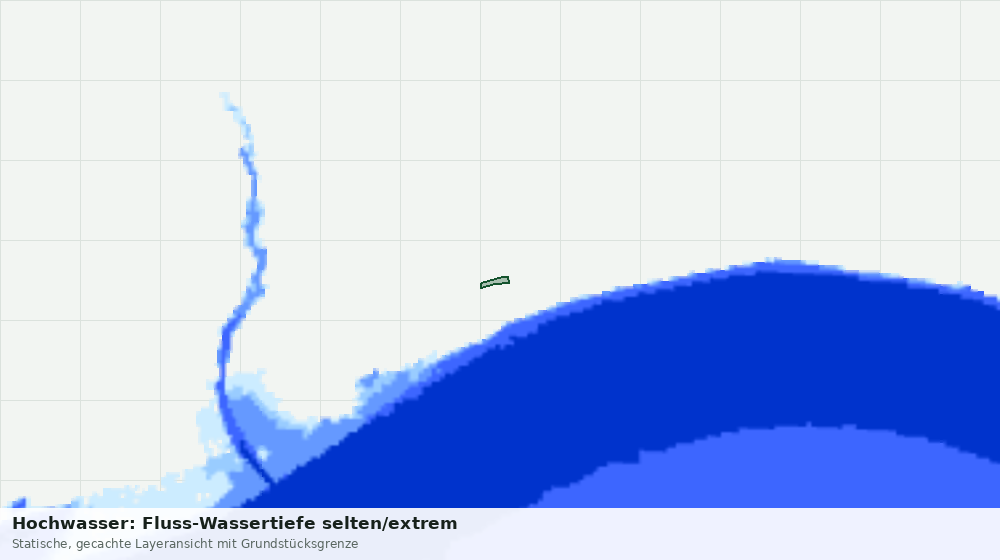 Statische Kartenansicht: Hochwasser: Fluss-Wassertiefe selten/extrem