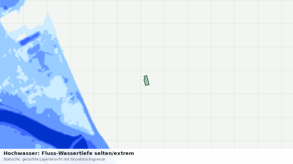 Statische Kartenansicht: Hochwasser: Fluss-Wassertiefe selten/extrem