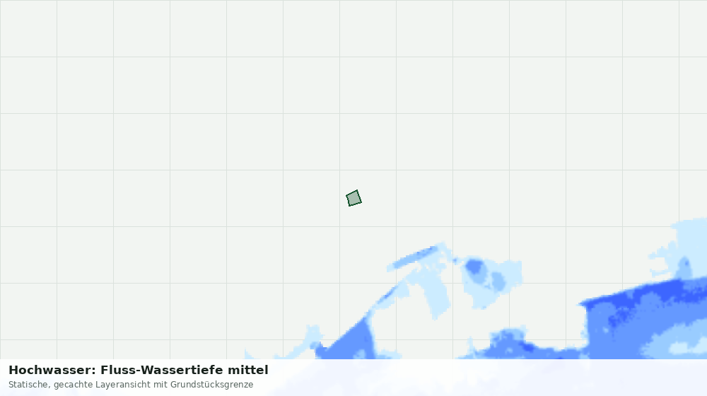 Statische Kartenansicht: Hochwasser: Fluss-Wassertiefe mittel