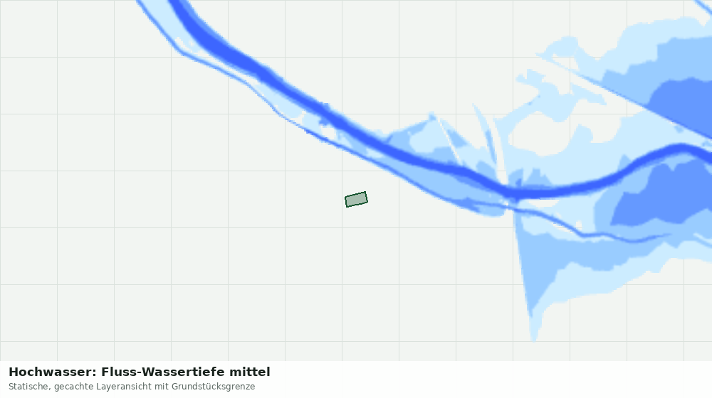 Statische Kartenansicht: Hochwasser: Fluss-Wassertiefe mittel