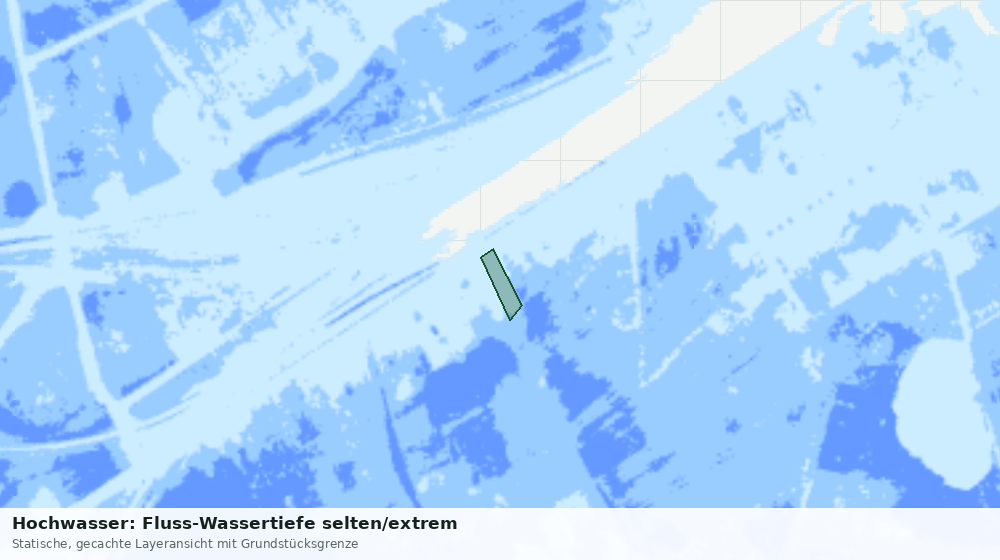Statische Kartenansicht: Hochwasser: Fluss-Wassertiefe selten/extrem