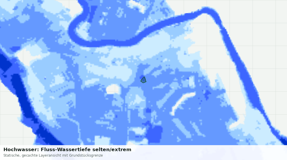 Statische Kartenansicht: Hochwasser: Fluss-Wassertiefe selten/extrem