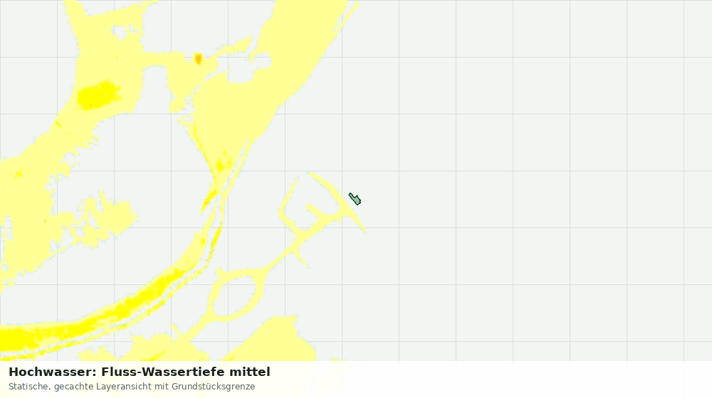 Statische Kartenansicht: Hochwasser: Fluss-Wassertiefe mittel