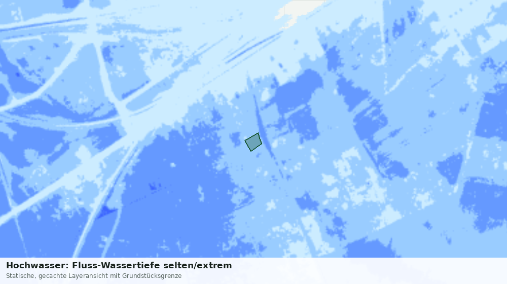Statische Kartenansicht: Hochwasser: Fluss-Wassertiefe selten/extrem