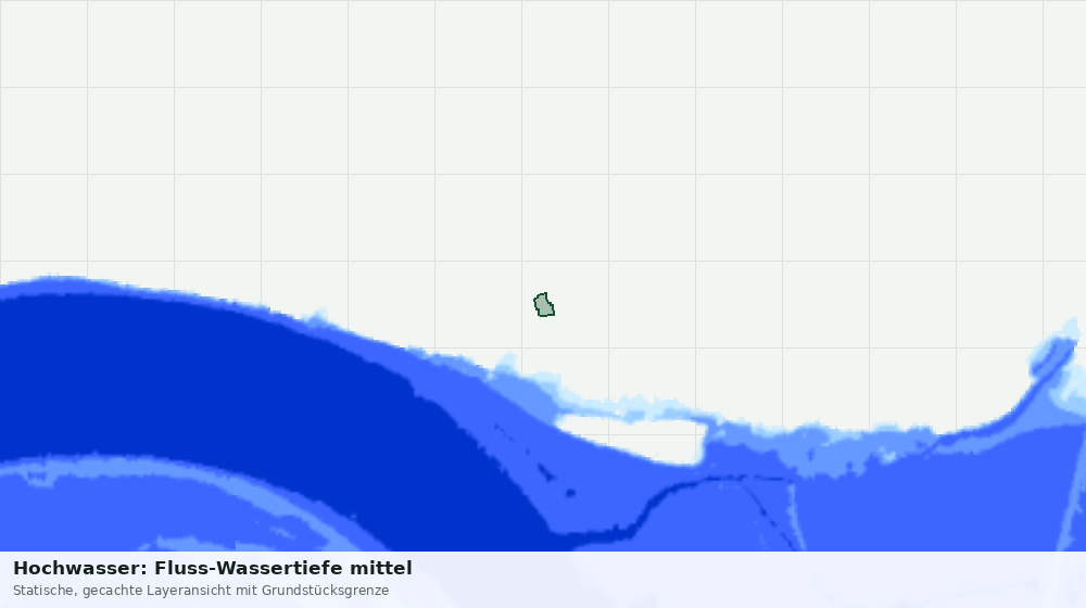 Statische Kartenansicht: Hochwasser: Fluss-Wassertiefe mittel