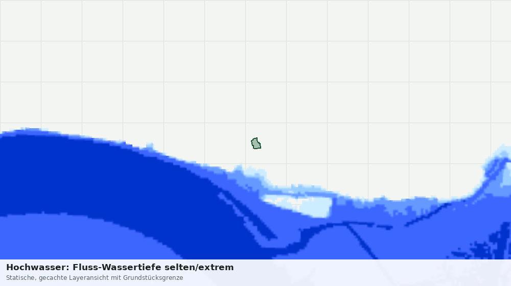 Statische Kartenansicht: Hochwasser: Fluss-Wassertiefe selten/extrem