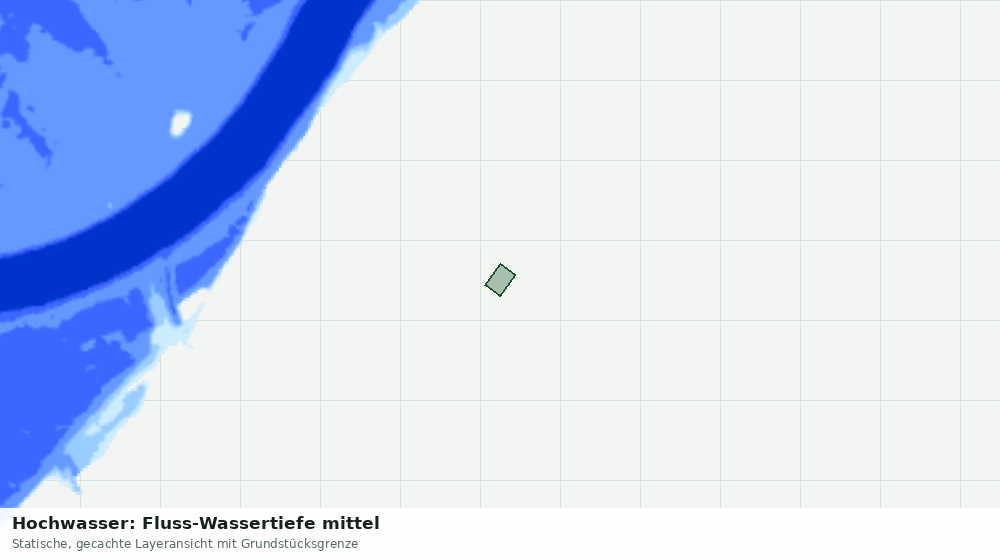 Statische Kartenansicht: Hochwasser: Fluss-Wassertiefe mittel