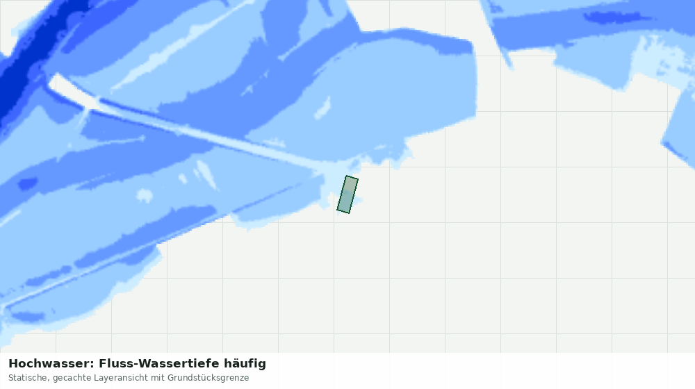 Statische Kartenansicht: Hochwasser: Fluss-Wassertiefe häufig
